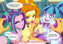 1boy 3girls adagio_dazzle annoyed areola areolae aria_blaze aroused bedroom_eyes big_penis blue_hair blue_skin blush blushing bracelets breasts breasts_out brother-tico classroom dialogue english_text equestria_girls erection eyebrows_visible_through_hair eyelashes eyeshadow faceless_male female female_focus flash_sentry friendship_is_magic green_hair group_sex hair_band hair_tie hairband half-closed_eyes hand_on_penis handjob heart-shaped_pupils heart_eyes highres huge_breasts huge_penis human humanoid imminent_fellatio imminent_oral indoors jewelry large_breasts large_penis licking licking_penis looking_at_penis looking_at_viewer male multicolored_hair multiple_girls my_little_pony nails nipples no_bra offscreen_character offscreen_male open_clothes open_mouth orange_hair orange_skin patreon patreon_logo patreon_url pendant penis penis_between_breasts pink_skin ponytail pov purple_eyes purple_hair rainbow_rocks red_nails seductive seductive_smile shiny_hair shiny_skin smile smiling sonata_dusk speech_bubble spiked_bracelet spiked_hairband straight talking_to_viewer teeth text the_dazzlings tongue tongue_out topless twintails two-tone_hair two_tone_hair url veiny_penis voluptuous wingding_eyes wristwear yellow_hair yellow_skin