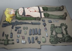 5,45x39mm ak-74m ammo_belt ammunition blonde_hair blood clothing corpse cyp_tw dead death display dutchko eotech escape_from_tarkov female female_death firearm glock glock17 gopro gun guro handgun human military military_uniform necrophilia pale_skin rape ratnik rgd-5_frag_gernade rifle shot smersh_assault_rig suppressor u.s._army_canteen used vesna_(dutchko) weapon