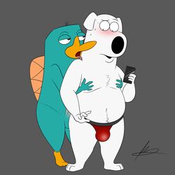 absurd_res booty_trio brian_griffin duo family_guy hi_res male male/male male_only perry_the_platypus phineas_and_ferb raymondfoxxx