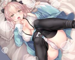 aimee_(origin) cum fate/grand_order fate_(series) okita_souji_(fate)