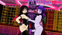 16:9 2019 3d abs anal anthro armor balls bathym bisexual canid canine canis demon erection female fingering fur horn humanoid humanoid_penis inubus male male/male malicekira mammal mmd muscular muscular_male nipples open_mouth penetration penis purple_fur smile straight tokyo_afterschool_summoners tongue video_games wolf