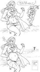 barry_allen bb_(baalbuddy) big_breasts breasts busty cape crop_top cum_on_leg dc erect_nipples flash flexing hourglass_figure kara_zor-el long_hair miniskirt monochrome navel nipple_bulge pose posing rape running supergirl superman_(series) thick_thighs wide_hips