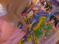 armor bikini_armor black_hair blue_eyes blue_hair blush breasts brown_hair circlet clothing dark_skin dragon_quest dragon_quest_iii fighter fighter_(dq3) gloves green_eyes hat helmet heroine_(dq3) long_hair mitre nipples nude pink_hair priest priest_(dq3) purple_eyes purple_hair red_eyes roto see-through shindou_l short_hair small_breasts soldier soldier_(dq3) sword tiara tied_hair towel twintails undressing weapon