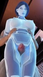 alternate_breast_size arms_behind_back blue_hair blue_skin exposed_breasts exposed_pussy halo_(series) halo_infinite nipples no_sound questionable_consent tagme the_weapon_(halo_infinite) thigh_job video waist_grab