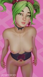 1girls 2024 3d 3d_(artwork) areolae baseball_cap blender breasts cap choker corset earrings epic_games female female_focus female_only fortnite fortnite:_battle_royale green_eyes green_hair headwear hi_res highres jesper3d light-skinned_female light_skin looking_at_viewer medium_breasts nipples nude nude_female partially_clothed petite petite_body petite_female pink_background ponytails pose posing presenting presenting_breasts presenting_pussy pussy pussy_lips pussy_peek shaved_crotch shaved_pussy simple_background small_breasts solo solo_focus standing syperporn twintails vagina viewed_from_above watermark zoey_(fortnite)