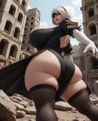 1female 1girls ai_generated big_breasts female_only kw0337 nier nier:_automata nier_(series) solo solo_female tagme yorha_2b