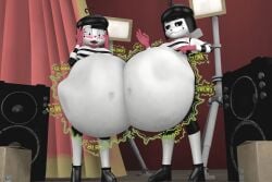 3d digestion_noises mime mime_and_dash mime_girl ohoh235 vore