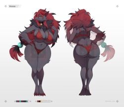 anthro big_ass big_breasts breasts bubble_butt feretto_chan huge_ass pokémon_(species) pokemon pokemon_(species) thick_thighs wide_hips zoroark