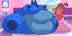 bbw big_ass big_breasts breasts bubble_butt cleavage female huge_ass huge_breasts lifelinelemons lucario overweight pokemon pokemon_(species) tagme thick_thighs wide_hips