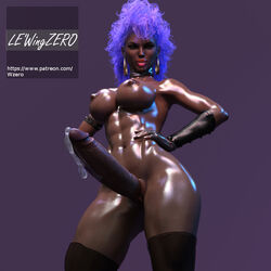 3d abs areolae big_breasts big_penis breasts brown_skin colbra cum cum_drip dark-skinned_futanari dark_skin dickgirl ejaculation erection fingerless_gloves futa_only futa_sans_balls futanari hands_on_hips huge_cock intersex lipstick long_penis looking_at_penis looking_at_viewer looking_down midriff nipples nude patreon penis posing pov purple_hair pussy slim standing thighhighs uerla url veiny_penis watermark