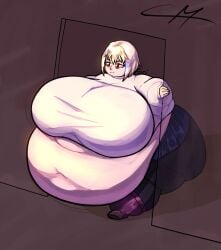 1girls ahoge alternate_breast_size alternate_version_available arcueid_brunestud bbw belly belly_overhang big_belly big_breasts big_breasts big_female blonde_hair blush body_modification breasts breasts breasts breasts_bigger_than_head chubby chubby_female deep_navel doorframe enormous fat fat_ass fat_female fat_fetish fat_girl fat_woman fatty foridrawsfat huge_belly huge_boobs huge_breasts hyper_belly large_belly large_boobs large_breasts large_female massive_ass massive_belly massive_breasts massive_butt massive_thighs obese obese_female overweight overweight_female plump red_eyes short_hair smile stuck tsukihime tummy type-moon vampire vampire_girl weight_gain