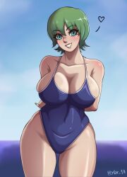 1girls absurd_res absurd_resolution absurdres alternate_version_available bare_shoulders beach big_breasts blue_eyes breasts busty cleavage curvaceous curvy curvy_female curvy_figure david_productions eye_contact female female_focus female_only foo_fighters front_view green_hair heart hi_res high_resolution highres jojo's_bizarre_adventure large_breasts larsson_(artist) medium_hair pov_eye_contact shonen_jump short_hair shounen_jump smile smiling smiling_at_viewer solo solo_female solo_focus spoken_heart stone_ocean swimsuit tagme thick_thighs thighs viewed_from_front voluptuous voluptuous_female yurilarsson