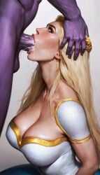 ai_generated avengers avengers:_endgame bimbo blonde_hair busty crying cum_in_mouth digital_media_(artwork) for forced large_breasts marvel marvel_cinematic_universe marvel_comics mcu rape starlight_(the_boys) tears thanos the_boys