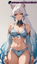 1girls ai_generated animal_ears bra curvaceous curvy curvy_body curvy_female electroworld feixiao_(honkai:_star_rail) female female female_focus female_only fox fox_ears fox_girl highres honkai:_star_rail honkai_(series) inviting_to_sex light-skinned_female light_skin long_hair panties seductive seductive_look seductive_pose shiny_skin solo solo_female uncensored underwear underwear_only voluptuous voluptuous_female white_hair