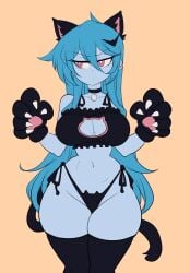 big_breasts breasts cleavage female huge_breasts lucy_(lucyfercomic) lucyfercomic tagme thick_thighs wide_hips