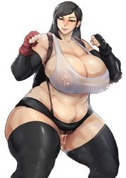 abs after_sex bangs bbw big_breasts breasts chubby cleavage creampie cum_in_pussy cum_inside donaught edit fat female female_only final_fantasy final_fantasy_vii gloves hairy hairy_pussy happy_trail huge_breasts long_hair muscular_female naughty_face oppai overweight plump pubic_hair seductive seductive_smile smile solo strongfat thick_thighs thighs tifa_lockhart venus_body video_games voluptuous wide_hips