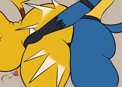 2boys anal anal_sex ass big_ass big_ass_(male) big_butt bodily_fluids bubble_ass bubble_butt chubby cum cum_while_penetrated fat_ass fat_butt from_behind gay genital_fluids huge_ass huge_butt lucario male male_only nintendo original_character overweight penetration penis pikachu plump_ass plump_butt pokemon pokemon_(species) pokemon_dppt pokemon_rgby raised_tail round_ass round_butt sex side_view simple_background small_penis thick_ass thick_butt thick_thighs video_games yaoi zackdadawg