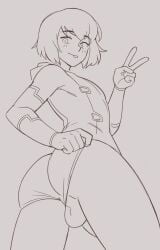 1boy androgynous ass balls dross femboy genderswap_(ftm) gwen_poole gwenpool male male_only marvel marvel_comics penis rule_63 sketch skinny solo tagme thighs young