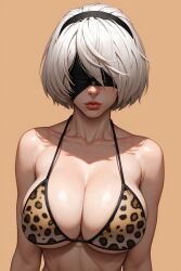 ai_generated bikini cleavage leopard_print massive_breasts nier:_automata saucy_trove stable_diffusion tagme white_hair yorha_2b