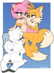 1boy 2024 2girls absurd_res age_difference amy_rose anthro anthro_on_anthro anthro_penetrated anthro_penetrating anthro_penetrating_anthro areola balls barefoot blue_eyes blush bodily_fluids bovid breasts canid canine caprine eulipotyphlan feet female female_penetrated fox fur genital_fluids genitals green_eyes group hedgehog hi_res idw_publishing lanolin_the_sheep lanolin_the_sheep_(sonic) male male/female male_penetrating male_penetrating_female mammal multicolored_body multicolored_fur nipples nude older_female open_mouth open_smile penetration penile penile_penetration penis penis_in_pussy pussy sega senshion sex sheep smile soles sonic_(series) sonic_the_hedgehog_(comics) sonic_the_hedgehog_(idw) sonic_the_hedgehog_(series) tails tails_the_fox tan_body tan_fur tongue tongue_out trio two_tone_body two_tone_fur vaginal_fluids vaginal_penetration white_body white_fur yellow_body yellow_fur younger_male