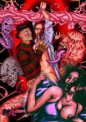 a_nightmare_on_elm_street breasts demon dream drool female flesh freddy_krueger hell laughing nightmare nightmare_on_elm_street nipples rape robert_englund saliva screaming sleeping tentacle thewink