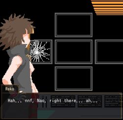 1girls emo female female_only first_porn_of_franchise goth implied_yuri kimi_ga_shine masturbation nao_egokoro p pixel_art punk reko_yabusame solo solo_focus speech_bubble sprite_edit video_games your_turn_to_die yttd