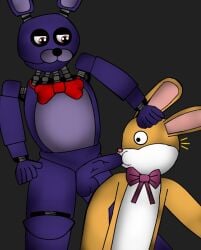 animatronic animatronic_male balls blowjob bonnie_(fnaf) dark_deception dark_deception:_chapter_4 fellatio five_nights_at_freddy's gay joy_joy_gang lucky_the_rabbit mascot_mayhem