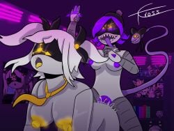 artist_signature artist_upload brainwashed breasts cum futa futanari hair_pulling hypnosis j_(murder_drones) mind_control murder_drones nipples nude nude_female pigtails purple_hair robot robot_girl robot_humanoid tcross uzi_(murder_drones) uzi_doorman white_hair