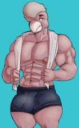 2024 accipitriform age_difference andean_condor anthro arm_hair avian balls big_muscles big_penis bird body_hair bulge clothing cr4zydonuts1 disappointed english_text eye_contact finally_faded franco_(finally_faded) frown genitals hair hairy hi_res huge_muscles looking_at_another looking_at_viewer male male/male muscular new_world_vulture older_male penis police police_officer presenting pubes purple_body rubbing_penis simple_background text towel towel_around_neck vulture youtube