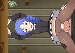 against_table animated assassin black_dress blue_hair braid braided_hair braided_ponytail brown_leggings brown_legwear brown_pantyhose clothed clothed_sex clothing cum cum_in_pussy cum_inside dress dress_lift excessive_cum green_eyes indoors leggings lifting lifting_person long_hair meili_portroute natsuki_subaru no_panties pantyhose penis penis_in_pussy pussy pussy_juice re:zero re:zero_kara_hajimeru_isekai_seikatsu sex size_difference straight striped_leggings striped_legwear striped_pantyhose table tagme vagina vaginal_penetration vaginal_sex vampy_squid video
