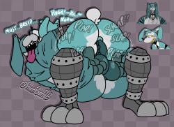 anal animatronic anthro blue_body bon_(twf) breed checkered checkered_background duo hunbun46 lagomorph leporid machine male male/male mammal pattern_background plap rabbit reference_image robot selfcest showstoppers_incorporated simple_background square_crossover the_walten_files tongue tongue_out watermark