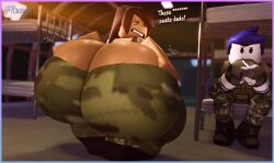 1girls ass_focus big_ass complaining deviantart guest_1337_(forsaken) hyper_ass molly_(the_last_guest) roblox rusoph tagme the_last_guest