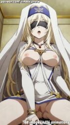 ai_generated animated anime anime_character anime_coloring anime_girl anime_screencap anime_style blonde_hair bouncing_ass bouncing_breasts breasts breasts_out cowgirl_position goblin_slayer medium_breasts nipples penis_in_pussy pussy pussy_juice sex sitting sitting_on_penis sword_maiden_(goblin_slayer) tagme timeskipnsfw uncensored video