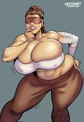 1girls ass big_ass big_breasts breasts breasts_bigger_than_head bust busty chest cleavage curvaceous curvy curvy_figure digital_media_(artwork) female female_focus female_human hips hourglass_figure huge_ass huge_breasts human iacolare jacogram jedi large_ass large_breasts legs light-skinned_female light_skin mature mature_female miraluka slim_waist star_wars thick thick_hips thick_legs thick_thighs thighs voluptuous voluptuous_female waist wide_hips