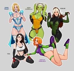 5girls alien alien_girl alien_humanoid anna_marie big_ass big_breasts breasts caitlin_fairchild curvaceous curvy curvy_figure dc dc_comics digital_media_(artwork) emma_frost female final_fantasy final_fantasy_vii hellfire_club hera_syndulla hips hourglass_figure huge_ass huge_breasts humanoid image_comics large_ass large_breasts legs lucasfilm marvel marvel_comics mature mature_female minko multiple_girls mutant mutant_(marvel) rogue_(x-men) slim_waist sparkietheartist square_enix star_wars star_wars:_ahsoka star_wars_rebels thick thick_hips thick_legs thick_thighs thighs tifa_lockhart twi'lek voluptuous waist white_queen wide_hips wildstorm x-men