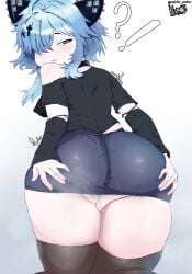 1female 1girl 1girls 2d ?! absurd_res after_sex after_vaginal alternate_version_available anal anus armpits arms_behind_back artist_signature ass ass_focus ass_grab bloxmane blue_hair bodily_fluids cat_ears catgirl clothed collar creampie creampied cum cum_bubble cum_in_pussy cum_inside female female_only from_behind hairy hairy_anus hairy_ass hairy_pussy heart_symbol hesitant hi_res highres hypnotic_eyes leaking_cum looking_at_viewer looking_back looking_pleasured medium_breasts oc original original_character panties pencil_skirt pussy roblox robloxian simple_background simple_eyes skirt spread_ass spread_pussy sweat sweating thick_ass thick_legs thick_thighs thighhighs thighs ughhh_melon vagina vaginal vaginal_penetration vaginal_sex white_background white_body white_skin