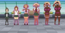 ass ass_expansion bimbo bimbofication brainwashing breast_expansion breast_growth breast_growth_(enlargement) breasts female gyaru hair_growth identity_death kisekae large_ass large_breasts tan thick_thighs transformation transformation_sequence wide_hips