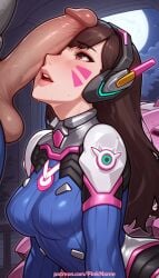 1boy 1girl 2026 ai_generated artist_name bodysuit boobs breasts brown_eyes brown_hair bust chest cock d.va dick erection facial_mark full_moon headphones hetero hi_res high_quality highres large_penis long_hair moon night overwatch patreon patreon_username penis penis_awe penis_on_face pinkname precum shoulder_pads sky testicles tits uncensored veins veiny_penis watermark whisker_markings