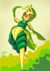 1girls absurd_res antennae anthro areolae arthropod ass belly big_ass blush digital_media(artwork) eyelashes feet female glasses green_skin half-closed_eyes insect leavanny looking_away navel nintendo nipples nude open_mouth original_character ovipositor pokemon pokemon_bw pose pussy red_eyes red_glasses retrotv simple_background small_breasts source_request text thick_thighs tongue video_games watermark wide_hips yellow_skin