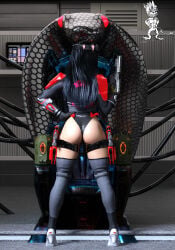 baroness_(g.i._joe) big_ass black_hair chupacabra_(artist) g.i._joe tagme thong viewed_from_behind