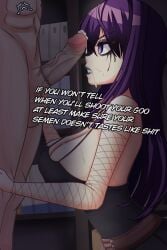 after_fellatio after_oral blowjob cum_in_mouth doki_doki_literature_club fellatio moritaris oral oral_sex yuri_(doki_doki_literature_club)