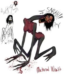 0zempicshitter blood blood_on_face creature emaciated female female_only first_porn_of_character horror maternal mom monster monster_girl nightmare_waifu skinny ugly_female wraith