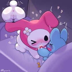 >_< >_o 1:1 2026 accessory anthro anthro_on_anthro anthro_penetrated anthro_penetrating anthro_penetrating_anthro anus artist_name bed biped blue_body blush bodily_fluids bow_ribbon chibi cum cum_in_mouth cum_inside cutaway digital_drawing_(artwork) digital_media_(artwork) duo ejaculation eyes_closed fellatio female female_anthro female_on_anthro female_penetrated flat_(sanrio) furgonomics furniture genital_fluids genital_shot genitals heart_symbol hearts_around_head hi_res high-angle_view innie_vulva interspecies lagomorph leporid line_tail lying lying_on_bed male male/female male_anthro male_on_anthro male_penetrating male_penetrating_female mammal moan monotone_body mouse murid murine my_melody on_bed onegai_my_melody open_mouth oral oral_penetration orgasm_face penetration penile penile_penetration penis penis_in_mouth plantigrade rabbit ribbons rodent sanrio scut_tail sex sex_on_bed shaded shaking short_tail soft_shading tail tail_accessory tail_bow tail_motion tail_ribbon tailwag text thin_tail tremble_lines trembling vulva white_body zyuuniie