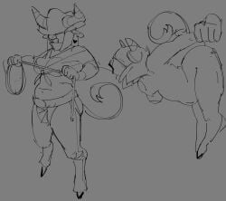 big_ass big_breasts cowgirl fat_ass fucked_from_behind horns mole tail yak1d