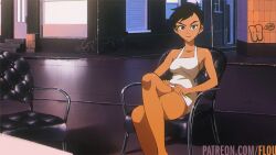 2d animated asian asian_female crossed_legs dc dc_comics female female_focus female_only flashing flou going_commando hairless_pussy lois_lane lois_lane_(my_adventures_with_superman) my_adventures_with_superman no_panties pussy shaved_pussy sitting superman_(series) tagme tomboy vagina
