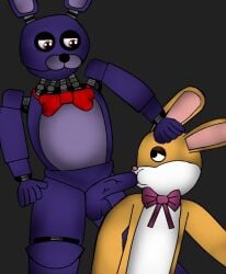 animatronic animatronic_male balls blowjob bonnie_(fnaf) dark_deception dark_deception:_chapter_4 fellatio five_nights_at_freddy's gay joy_joy_gang lucky_the_rabbit mascot_mayhem