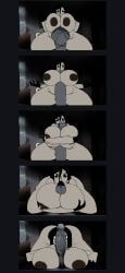bedroom chubby_female cock_worship comic creepy cum deepthroat fellatio female_on_top huge_breasts huge_cock hugging_penis kaios korbaen large_ass large_tongue larger_female licking_penis long_penis looking_at_viewer monster_girl nightmare_fuel nightmare_waifu orgasm_denial paizuri paizuri_lead_by_female penis_expansion pov pulling_down_pants rule34 tonguejob under_covers veiny_penis wide_hips