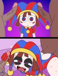 1girl 2boys glitch_productions masturbation nude_male penetrating penetration pomni pomni_(tadc) pomni_(the_amazing_digital_circus) sex sirjzau the_amazing_digital_circus threesome