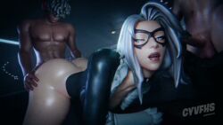 1female 1girls 2boys 3d 3d_animation all_fours ambiguous_penetration animated ass ass_focus balls ballsack black_cat_(marvel) black_cat_(marvel_rivals) blender blender_(software) blender_cycles blue_eyes bouncing_breasts breasts bubble_ass bubble_butt butt_focus cheeks cock dark-skinned_male dark_skin female female_focus firm_ass gray_hair handjob hips hips_wider_than_shoulders interracial interracial_sex large_cock large_penis lehornysfx lehornysfx3d long_hair looking_at_viewer looking_pleasured male male/female male_penetrating male_penetrating_female marvel marvel_comics marvel_rivals moan moaning moaning_in_pleasure moans no_panties no_pants opennsfwsp penetration penis pleasure pleasure_face pleasured pleasured_face pleasured_female pounded pounded_from_behind pounding pounding_ass pounding_butt sex sound sound_effects tagme testicles threesome vein veins veiny veiny_penis video white_hair wide_hips