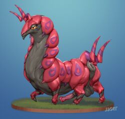 animal_genitalia animal_penis anus balls big_anus big_balls equine_anus equine_genitalia equine_penis exoskeleton feral flared_penis generation_5_pokemon genitals hi_res huge_anus laser_(artist) male medial_ring nintendo penis pokemon pokemon_(species) puffy_anus scolipede solo
